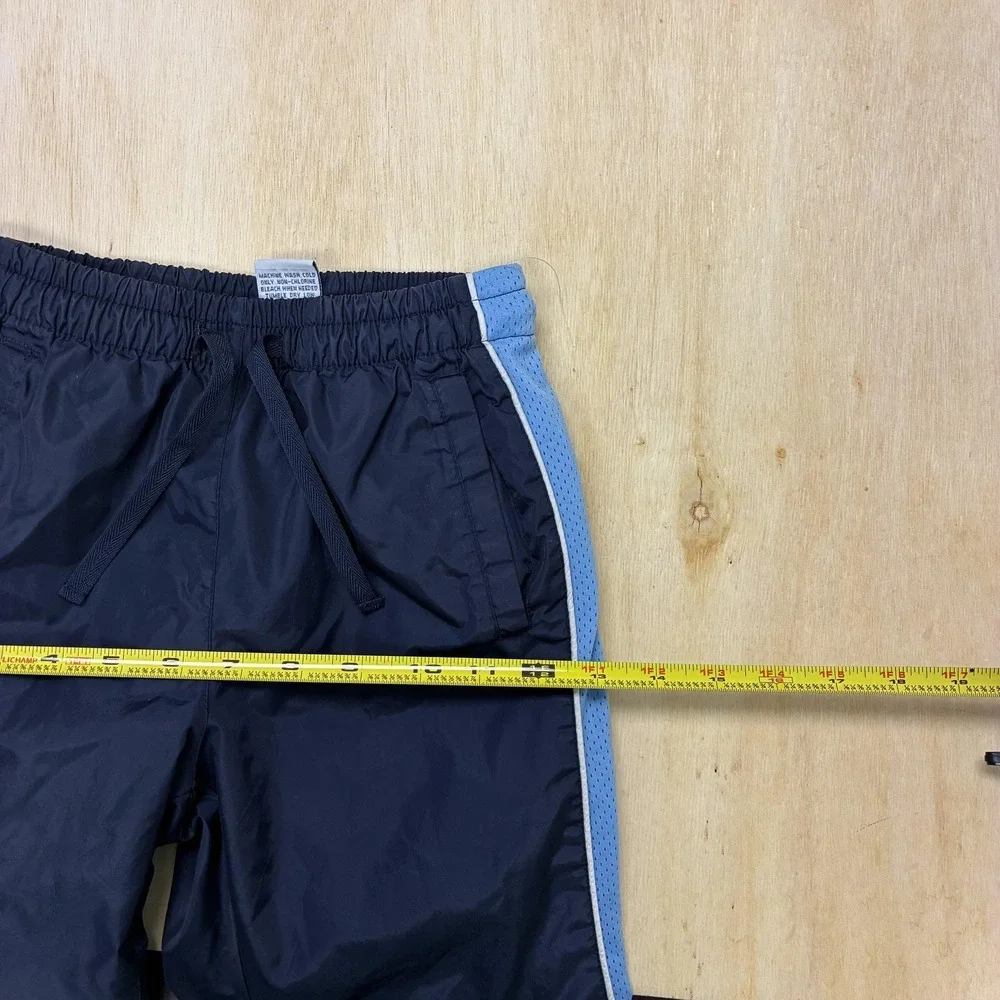Old Navy Track Pants Boys 7 Blue Mesh Side Stripe Elastic Waist Nylon Lined